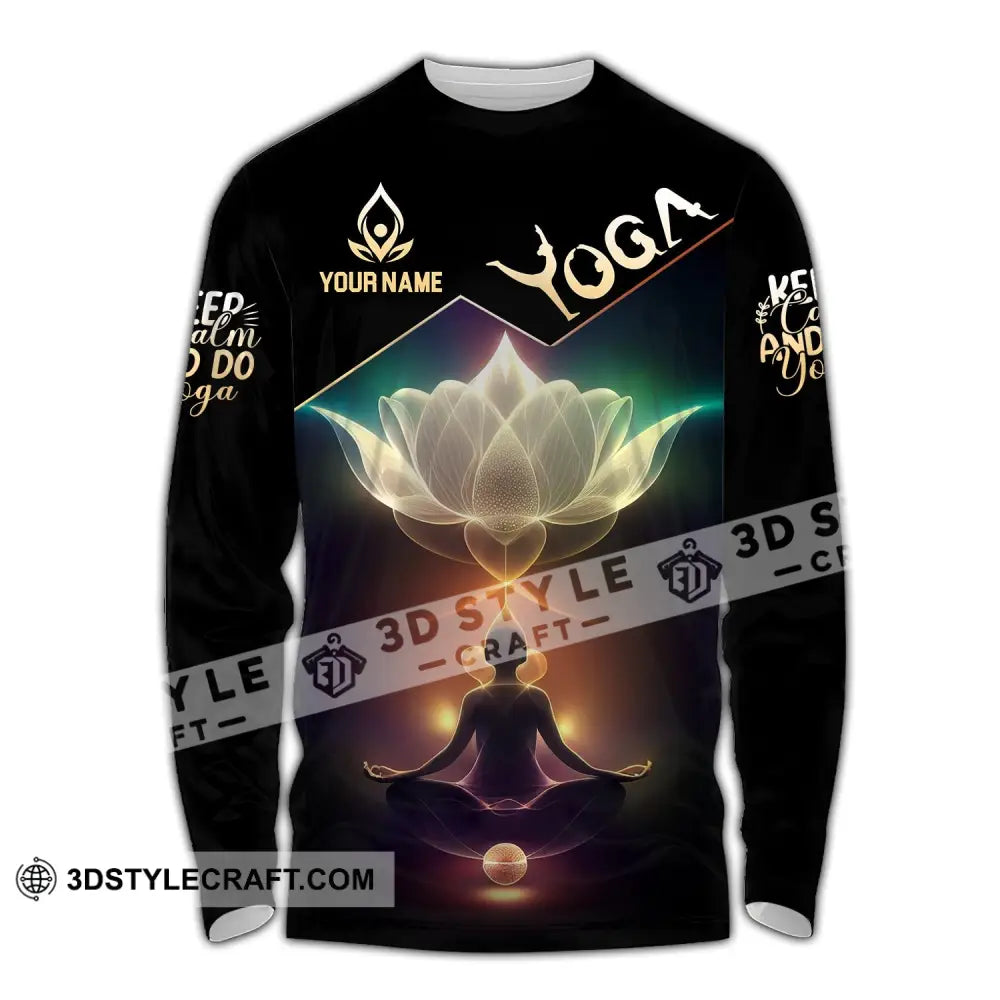 Woman Shirt Custom Name Yoga T-Shirt Hoodie Long Sleeve / S T-Shirt