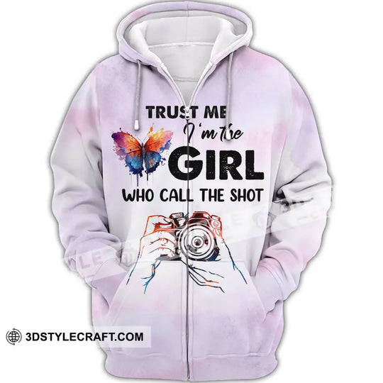 Woman Shirt, Photographer Shirt, The Girl Who Call The Shot, T-shirt For Photographers style option 3