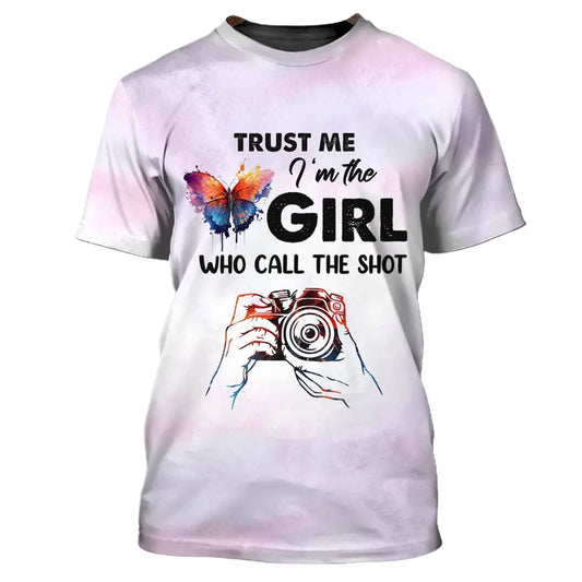 Woman Shirt Photographer The Girl Who Call Shot T-Shirt For Photographers / S T-Shirt
