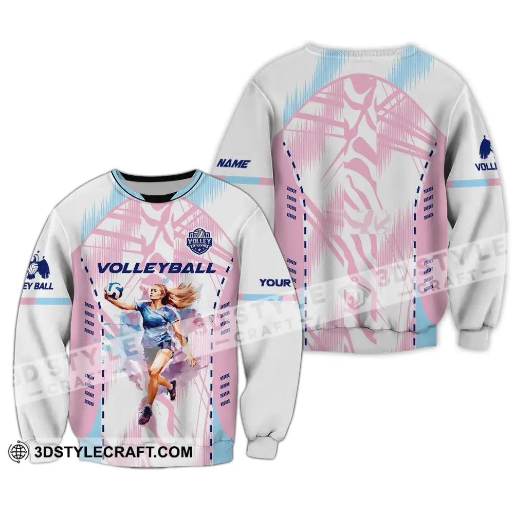 Woman Shirt Volleyball Custom Team T-Shirt For Club Gift Players Long Sleeve / S