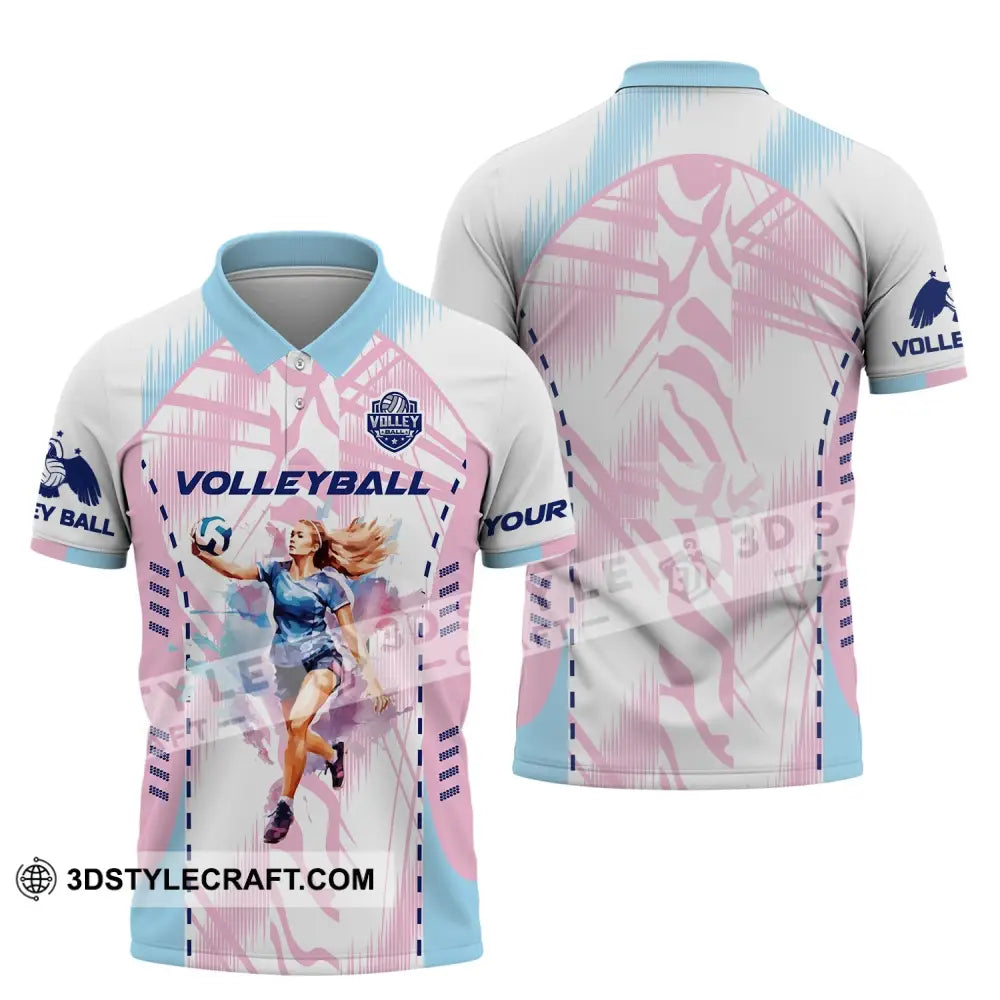 Woman Shirt Volleyball Custom Team T-Shirt For Club Gift Players Polo / S