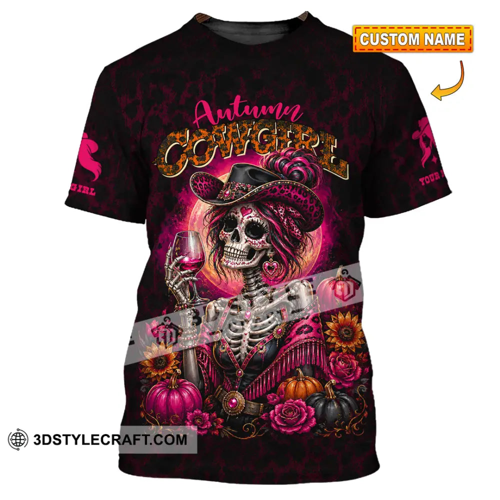 Women Shirt - Custom Autumn Cowgirl Shirt - T-shirt