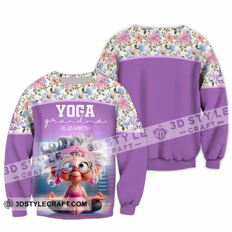 Women Shirt - Custom Chill Relax Yoga Granndma Shirt Long Sleeve / S T-shirt