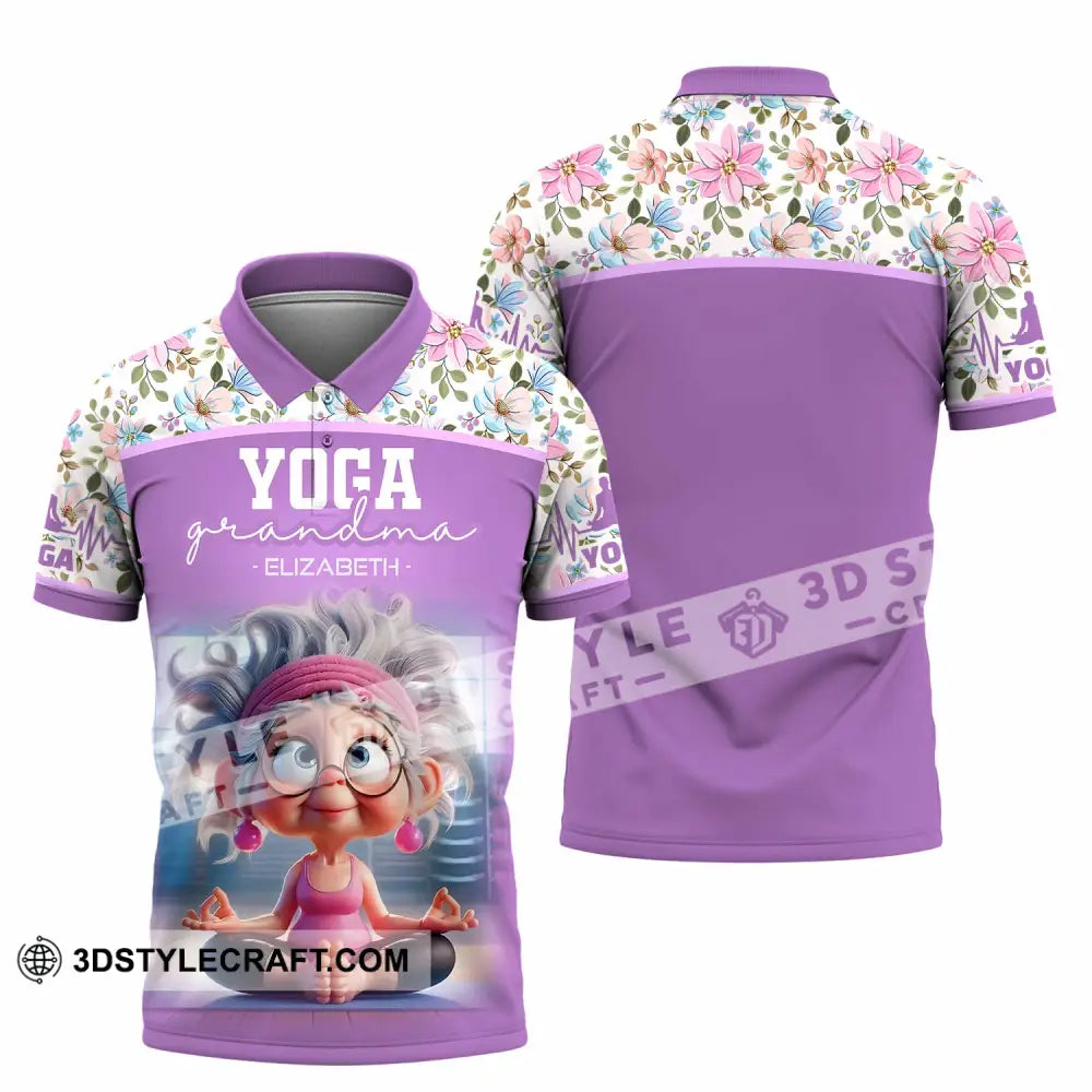 Women Shirt - Custom Chill Relax Yoga Granndma Shirt Polo Shirt / S T-shirt