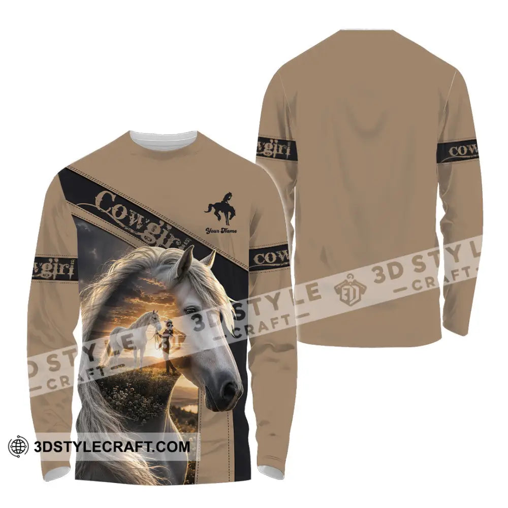 Women Shirt - Custom Cowgirl Shirt - Long Sleeve Shirt / S - T-shirt