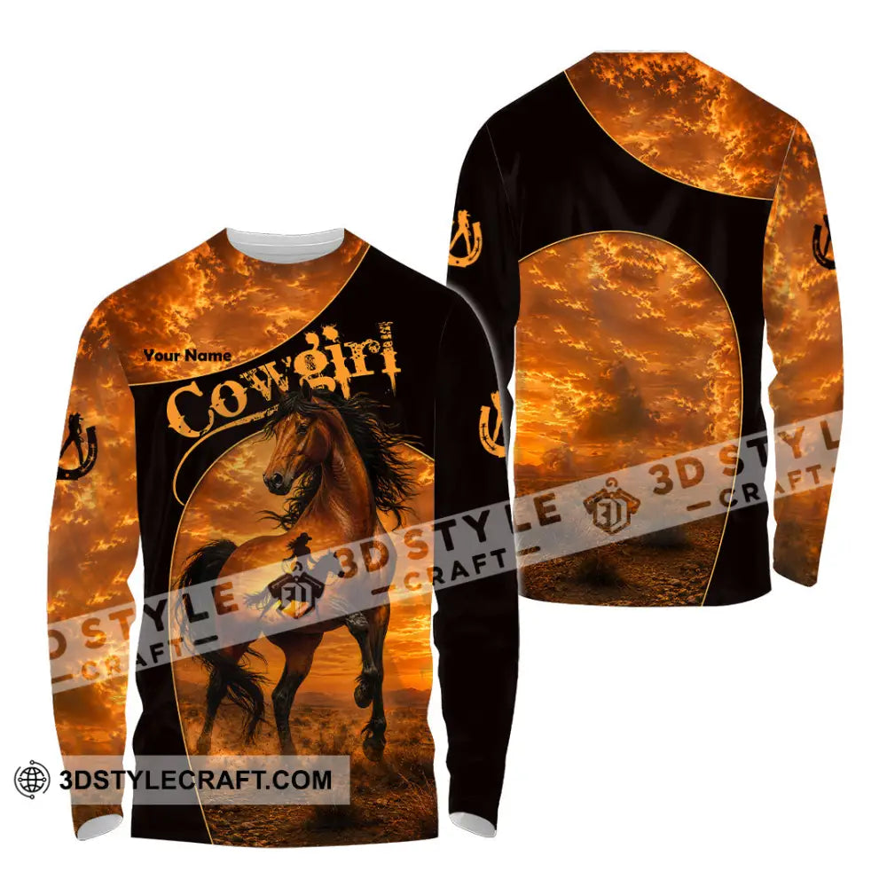 Women Shirt - Custom Cowgirl Shirt - Long Sleeve Shirt / S - T-shirt