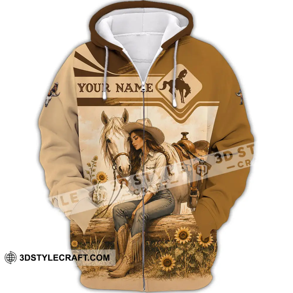 Women Shirt - Custom Cowgirl Shirt - Zipper Hoodie / S - T-shirt