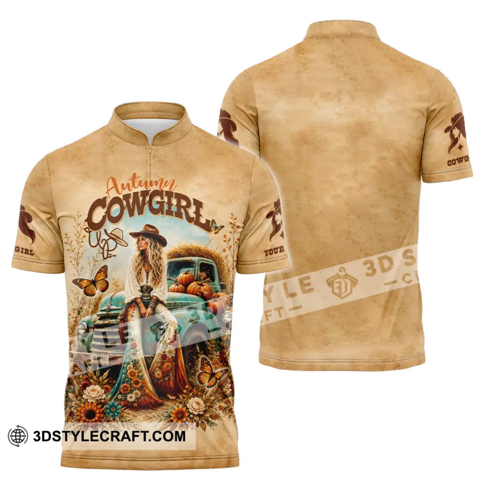 Women Shirt - Custom Cowgirl Shirt - Zipper Polo Shirt / S - T-shirt