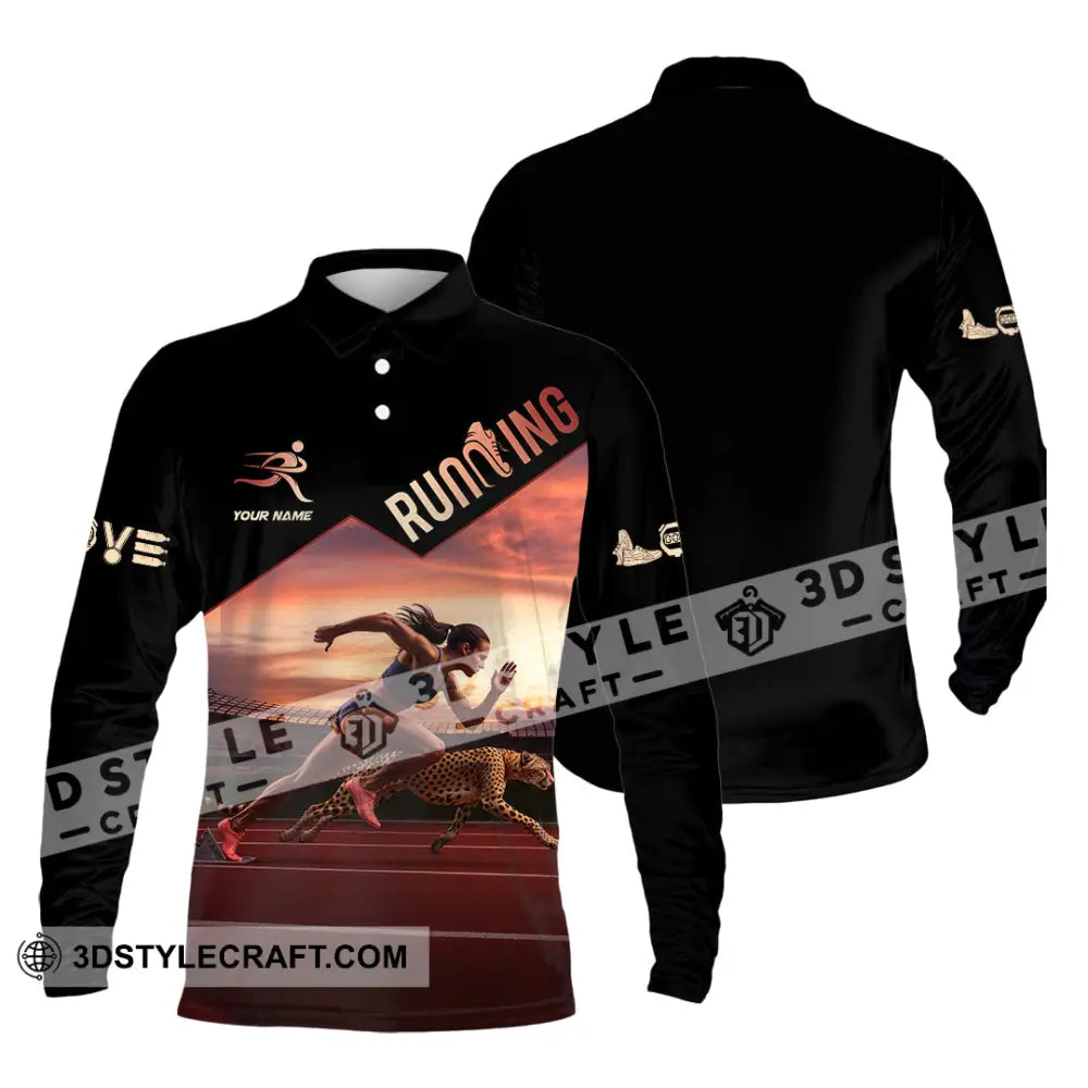 Women Shirt - Custom Love Running Player Shirt Long Sleeve Polo / S T-shirt