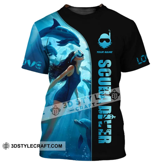 Women Shirt - Custom Love Scuba Diving Shirt For Diver T-Shirt / S T-shirt