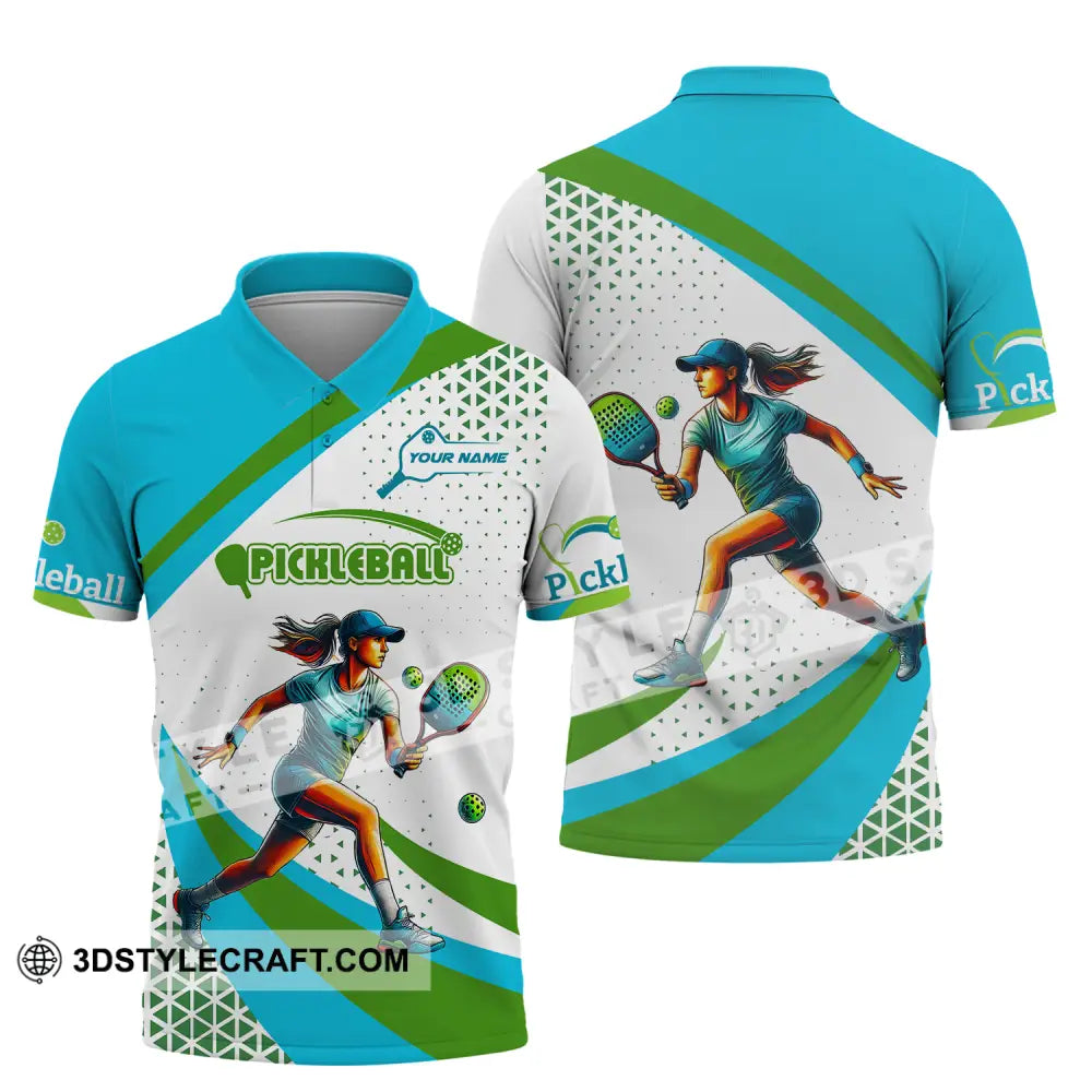 Women Shirt - Custom Name Sport Pickleball Classic Polo / S T-Shirt