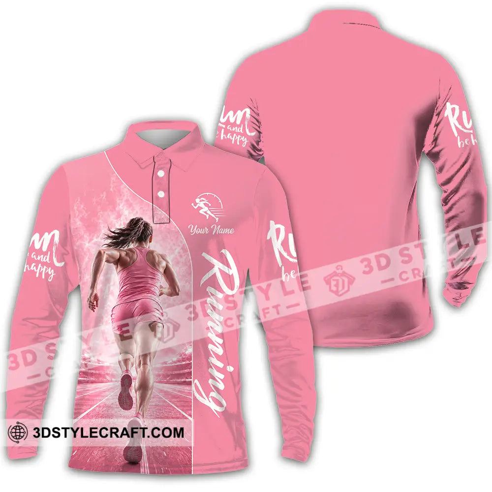 Women Shirt - Custom Running Shirt - Long Sleeve Polo / S - T-shirt