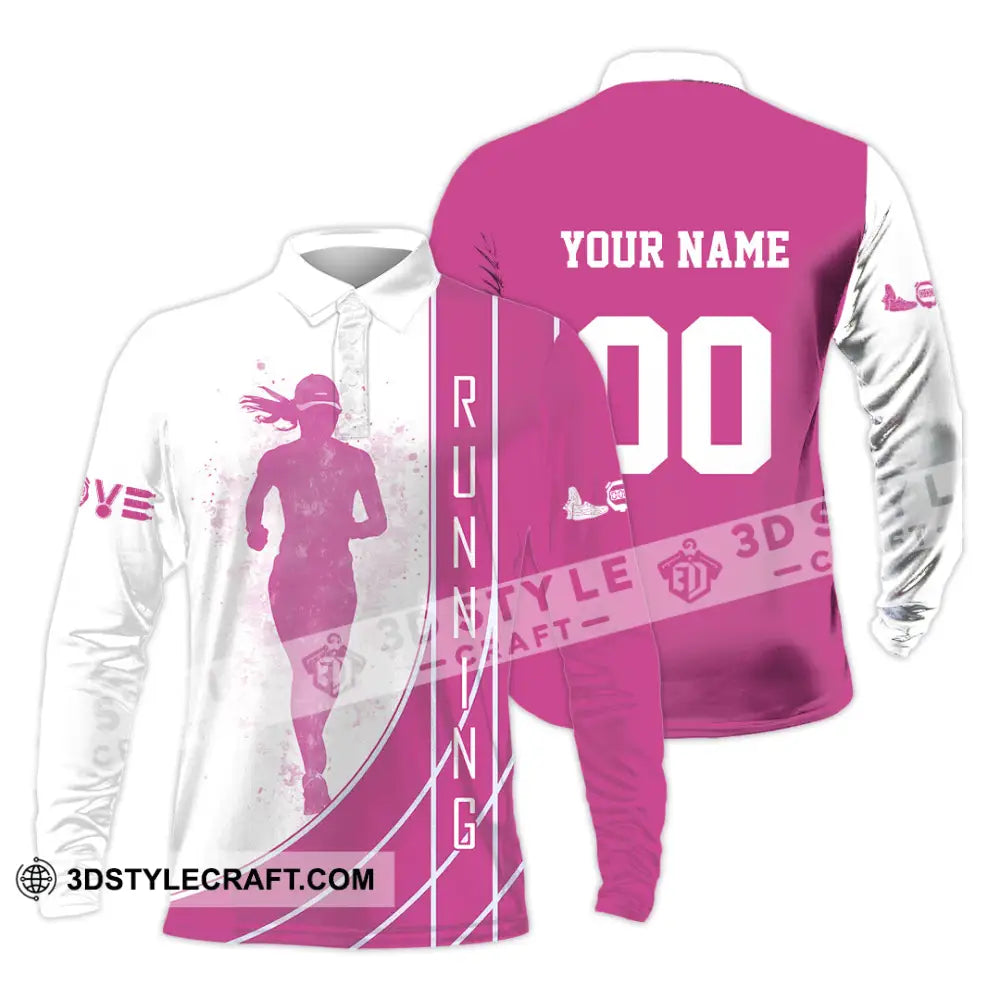 Women Shirt - Custom Running Lover Shirt Long Sleeve Polo / S T-shirt