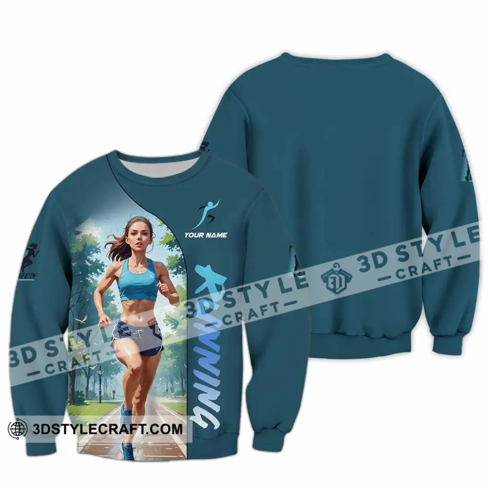 Women Shirt - Custom Running Woman Runner Sporty Shirt Long Sleeve / S T-shirt