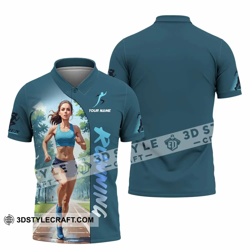 Women Shirt - Custom Running Woman Runner Sporty Shirt Polo Shirt / S T-shirt