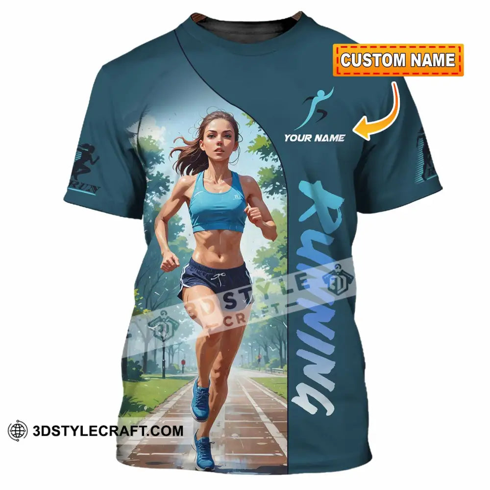 Women Shirt - Custom Running Woman Runner Sporty Shirt T-shirt