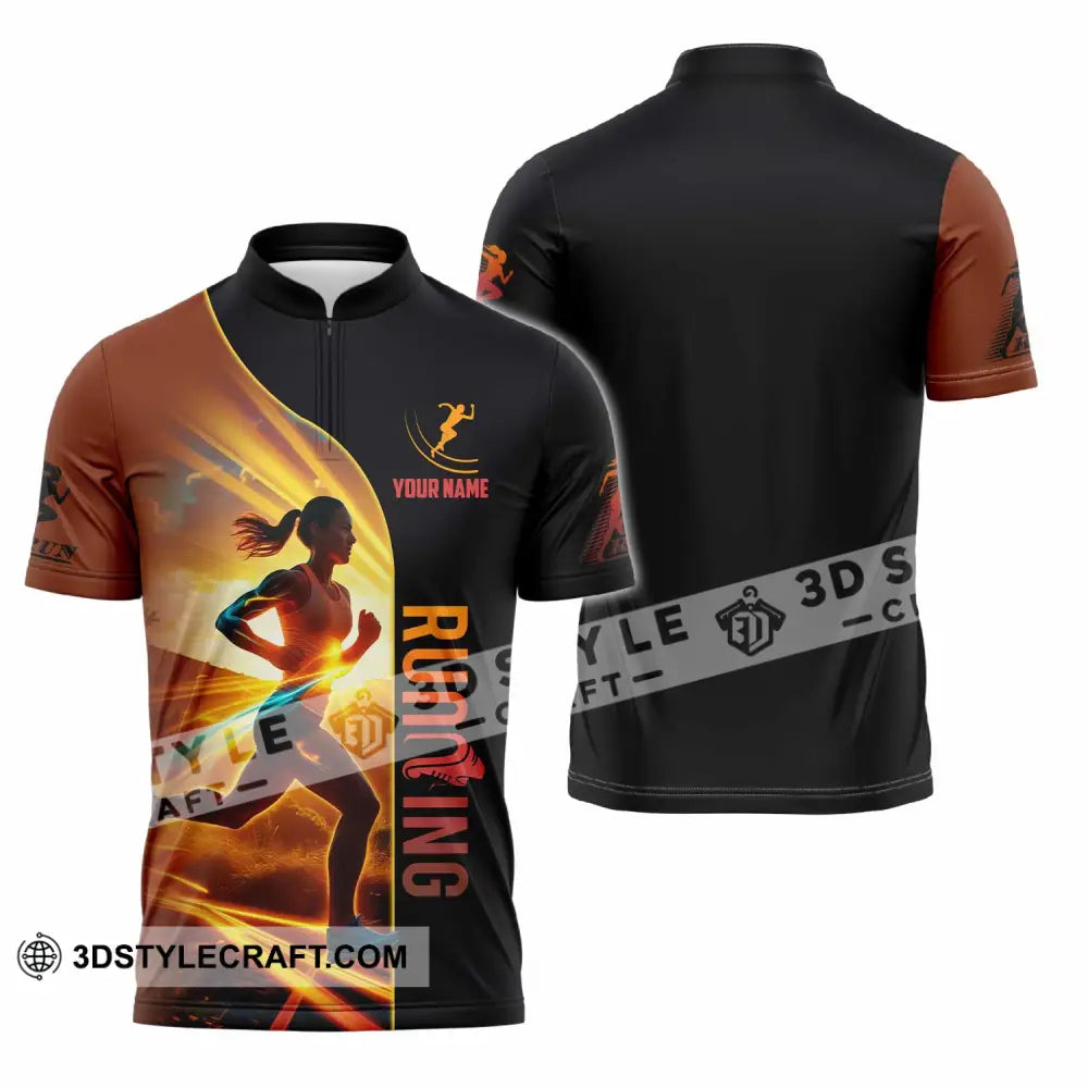 Women Shirt Custom Running Shirt Zipper Polo Shirt / S T shirt