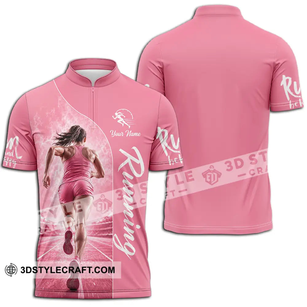 Women Shirt - Custom Running Shirt - Zipper Polo Shirt / S - T-shirt