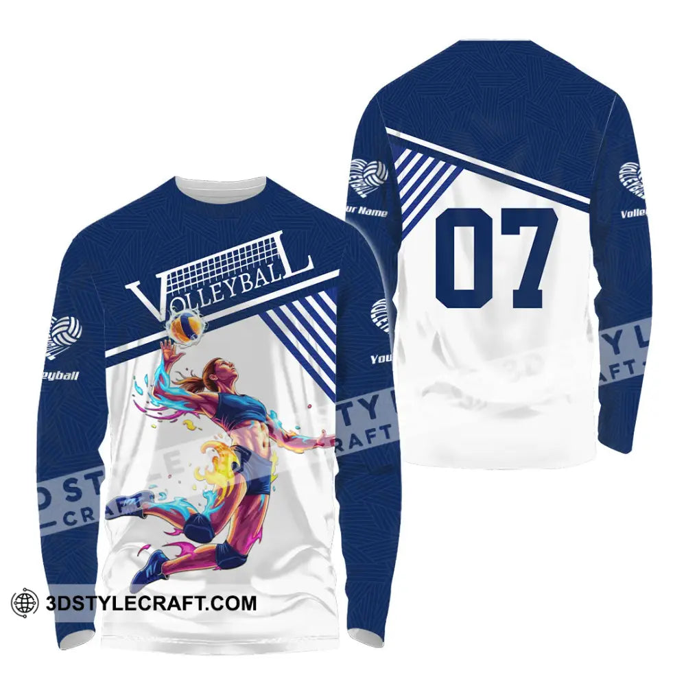 Women Shirt - Custom Volleyball Player Sport Shirt Long Sleeve Shirt / S T-shirt