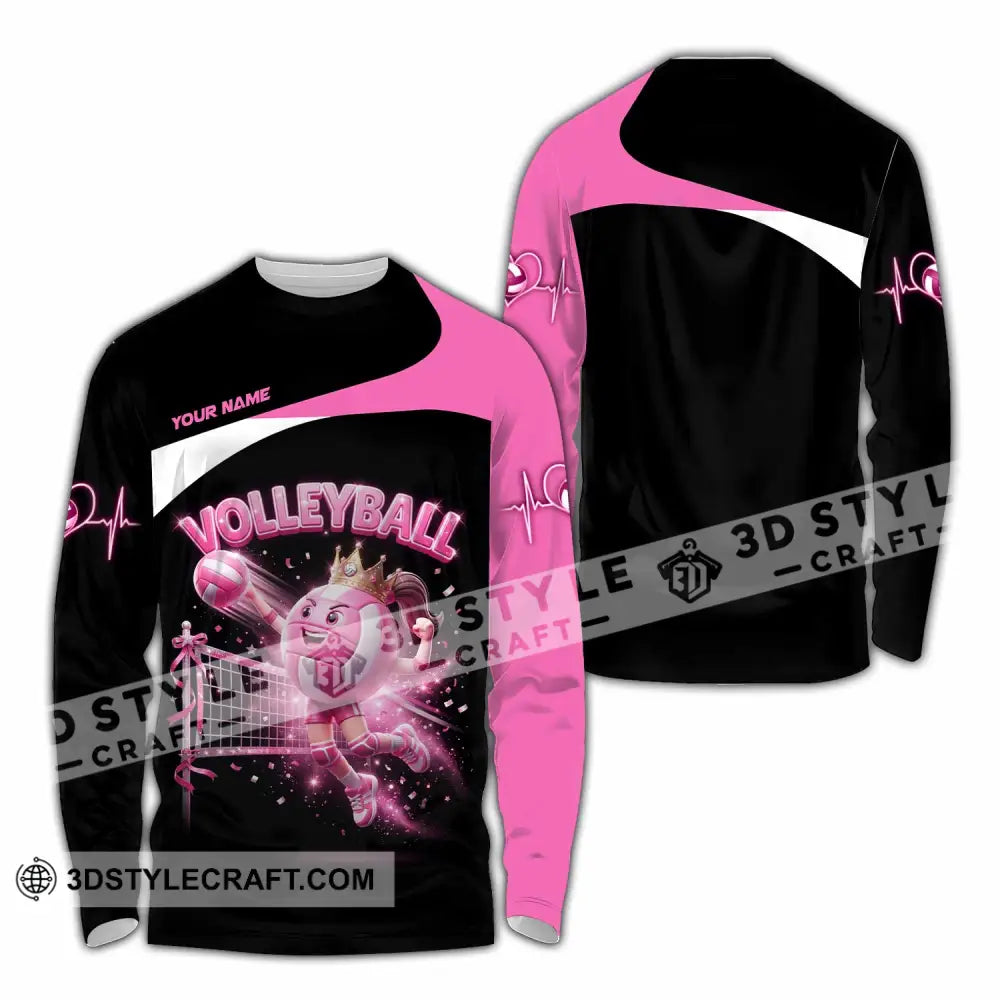 Women Shirt - Custom Volleyball Queen Shirt - Long Sleeve Shirt / S - T-shirt
