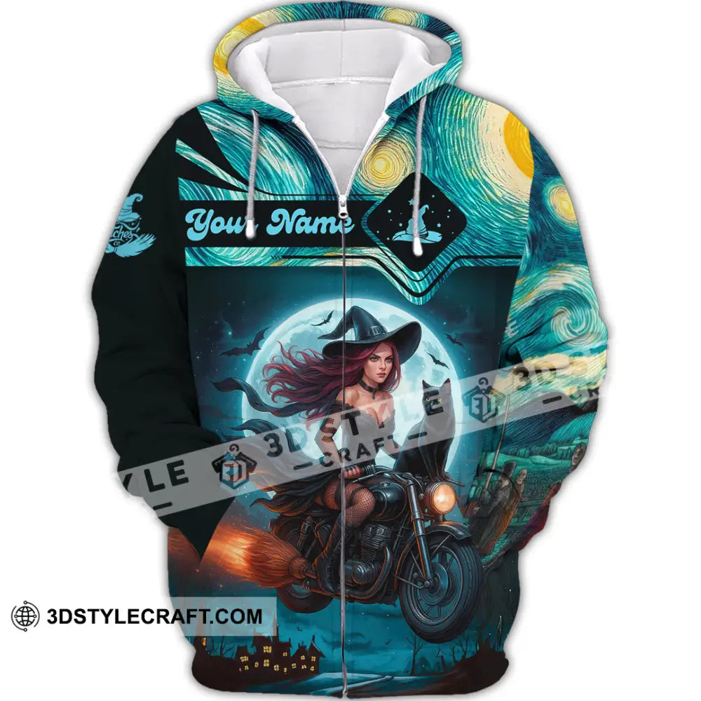 Women Shirt - Custom Witches Halloween Shirt Zipper Hoodie / S T-shirt