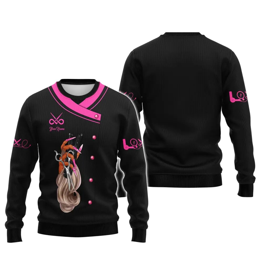 Women Shirt Hair Stylist Hairdresser Hoodie Sportwear T-Shirt