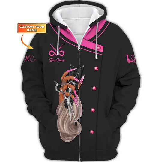 Women Shirt, Hair Stylist Shirt, Hairdresser Hoodie, Hairdresser Sportwear style option 2
