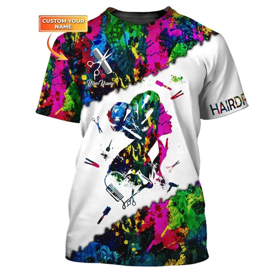 Women Shirt, Hair Stylist Shirt, Hairdresser Sportwear style option 1