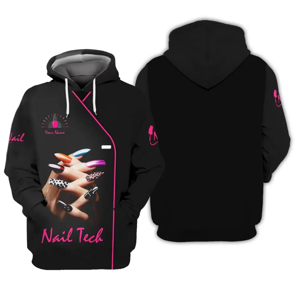 Women Shirt Nail Technician Tech Sportwear Hoodie / S T-Shirt